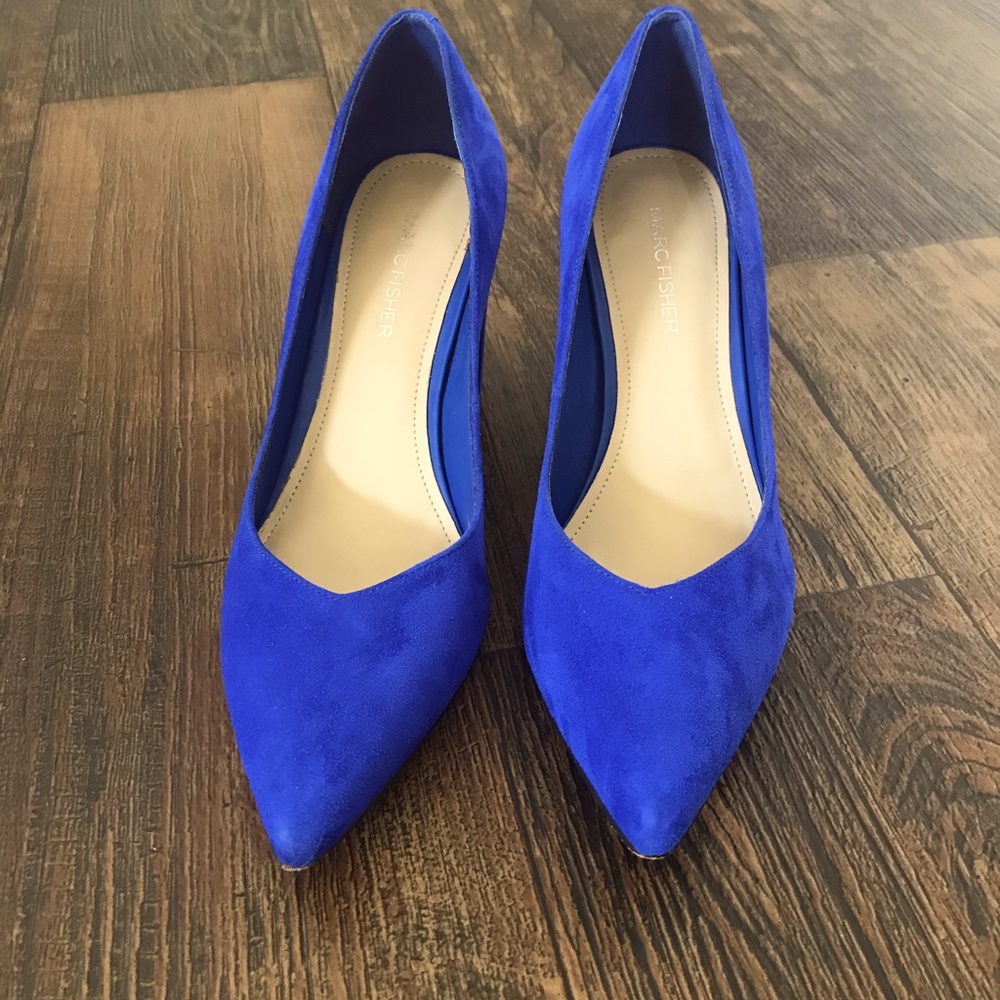 Marc Fisher Medium Blue Suede